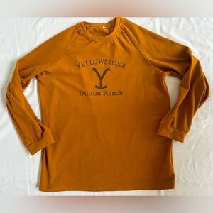 Yellowstone Dutton Ranch Women’s Oversized Fleece Sweater in Apple Cider Sz L